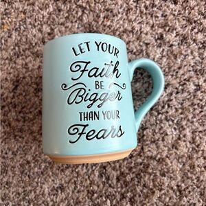 Inspirational Faith Mug in Teal Coffee Cup